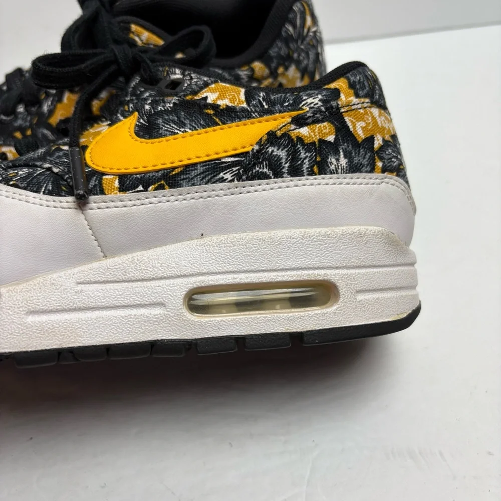 Nike Women’s AIR MAX 1 QS 'Floral' - 633737-100 Black Yellow Size 6.5 Tropical - Picture 2 of 12